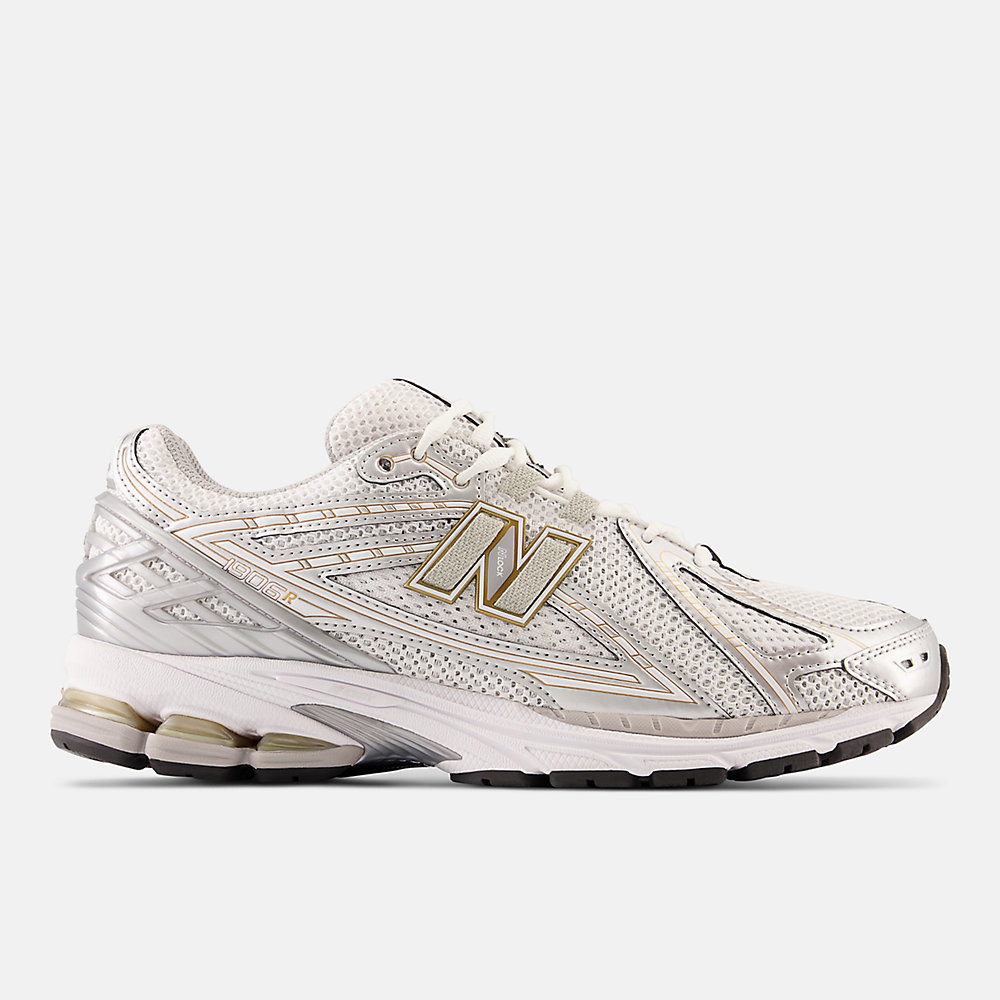 New Balance 1906R Shoes White with Rain Cloud and Silver Metallic